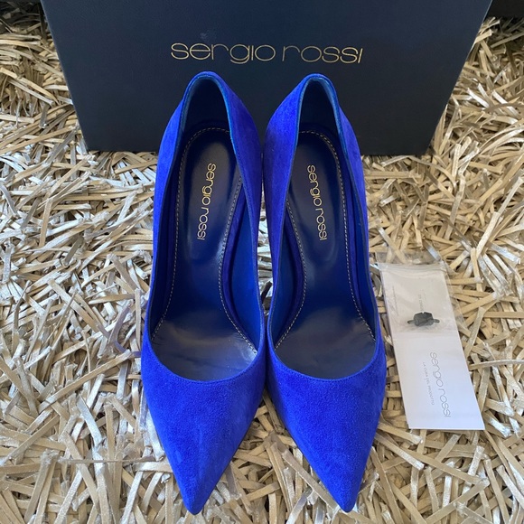 Sergio Rossi Shoes - NEW Sergio Rossi Pointed Toe Suede Pumps